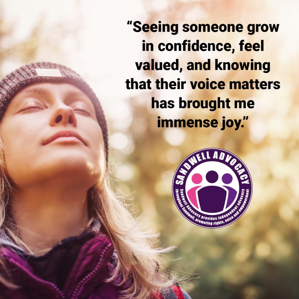 What volunteering means - "Seeing someone grow in confidence, feel valued, and knowing that their voice matters has brought me immense joy".